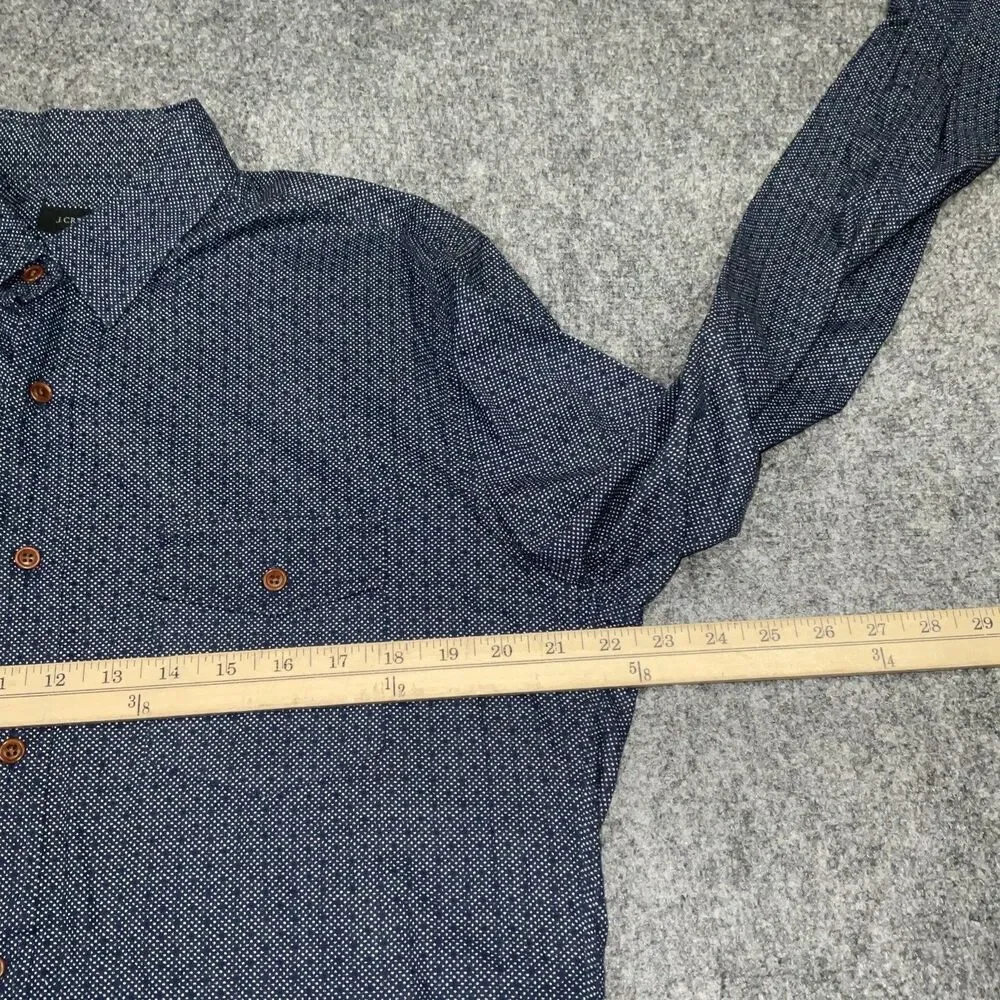 J.Crew Shirt Mens Size M Blue Button Up Causal Office Business  Preppy